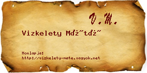 Vizkelety Máté névjegykártya